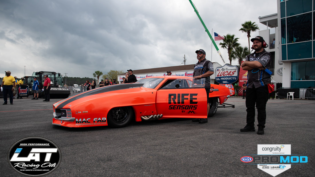 LAT Racing Oils Named NHRA PRO MOD Powered by Sponsor for the Arizona Nationals.